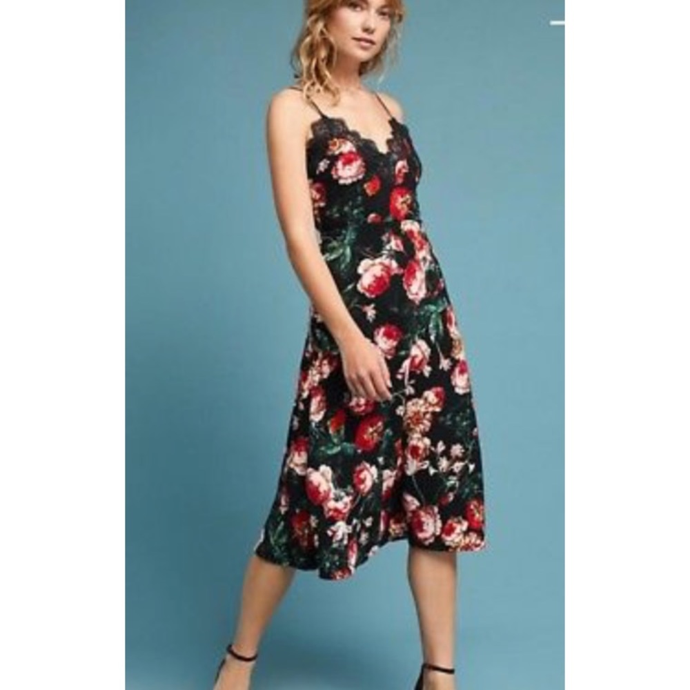 NWT Anthropologie Foxiedox Floral Slip Dress